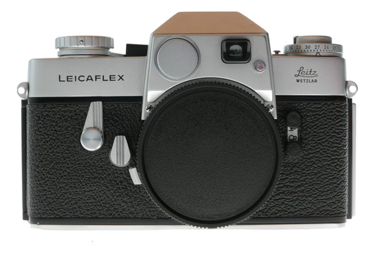 1st Version Leicaflex SLR chrome camera body kit with a box case manual