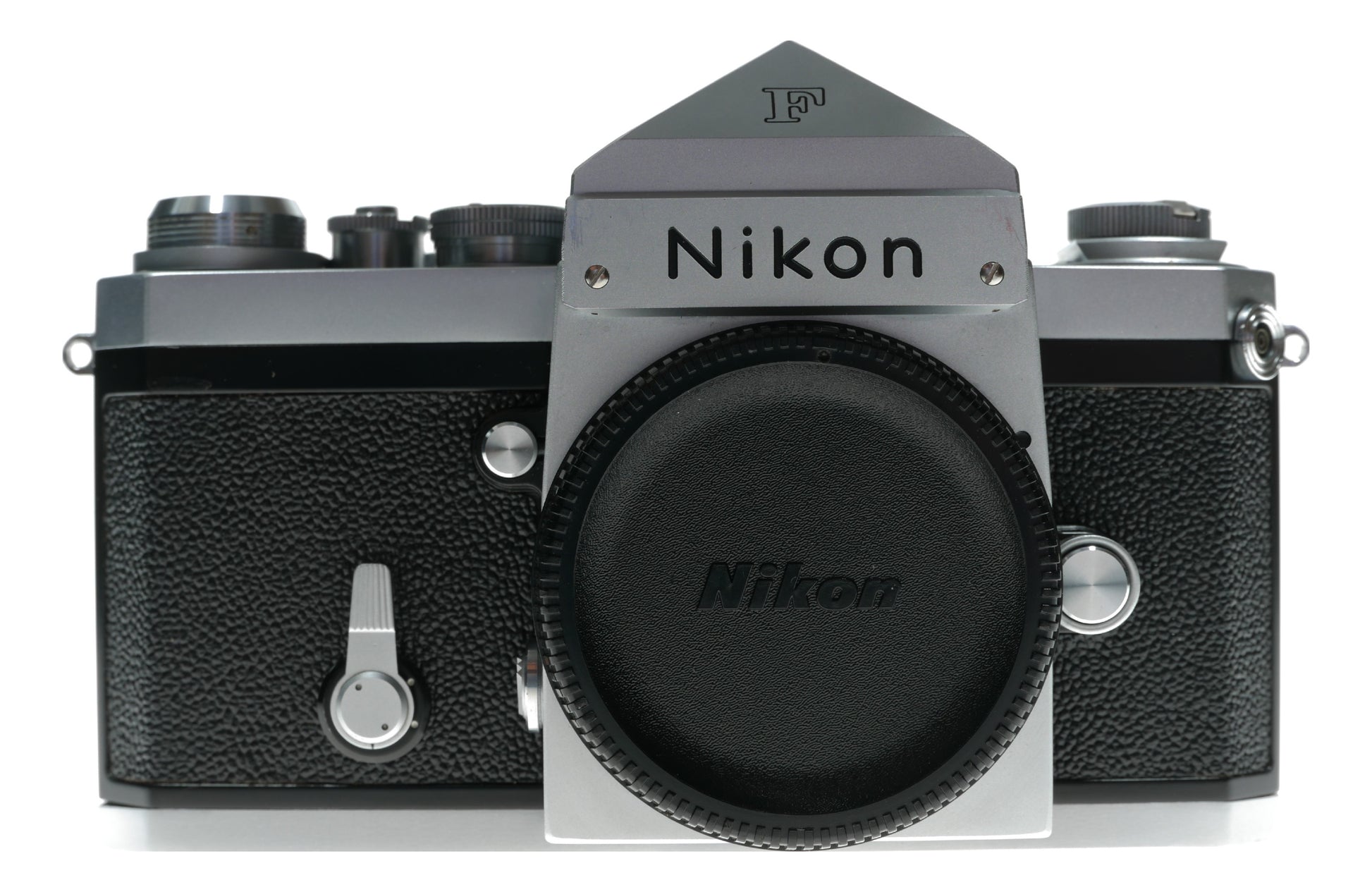 Nikon F body chrome SLR classic 35mm film camera with manual stunning