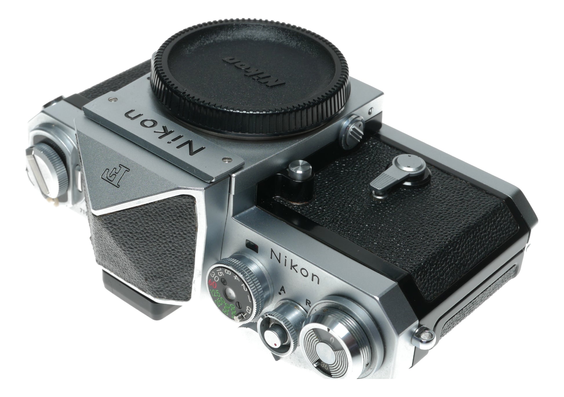 Nikon F body chrome SLR classic 35mm film camera with manual stunning