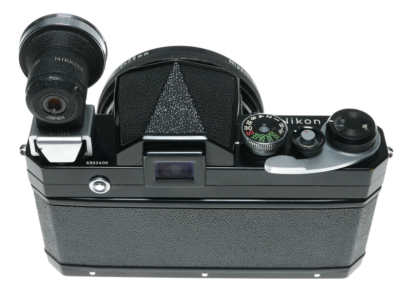 Nikon F black paint rare Fish-Eye Nikkor 5.6/7.5mm ultra wide SLR camera