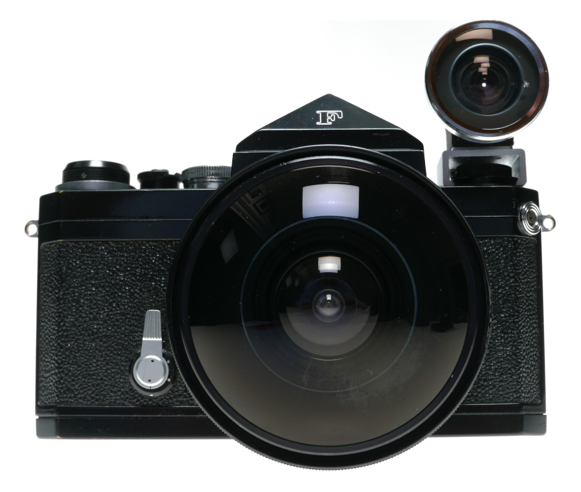 Nikon F black paint rare Fish-Eye Nikkor 5.6/7.5mm ultra wide SLR camera