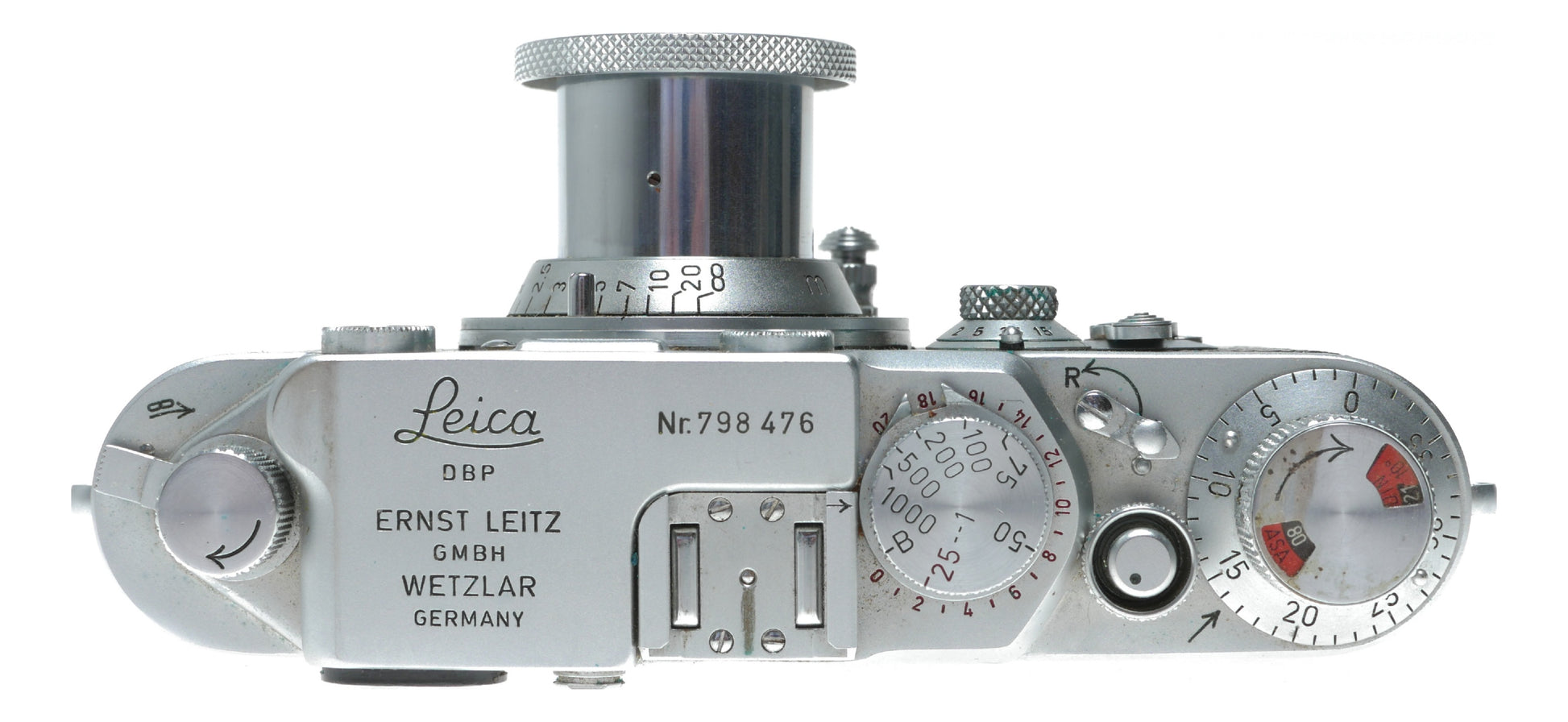 Leica IIIf self timer rangefinder Leitz Elmar 3.5/50 red scale lens