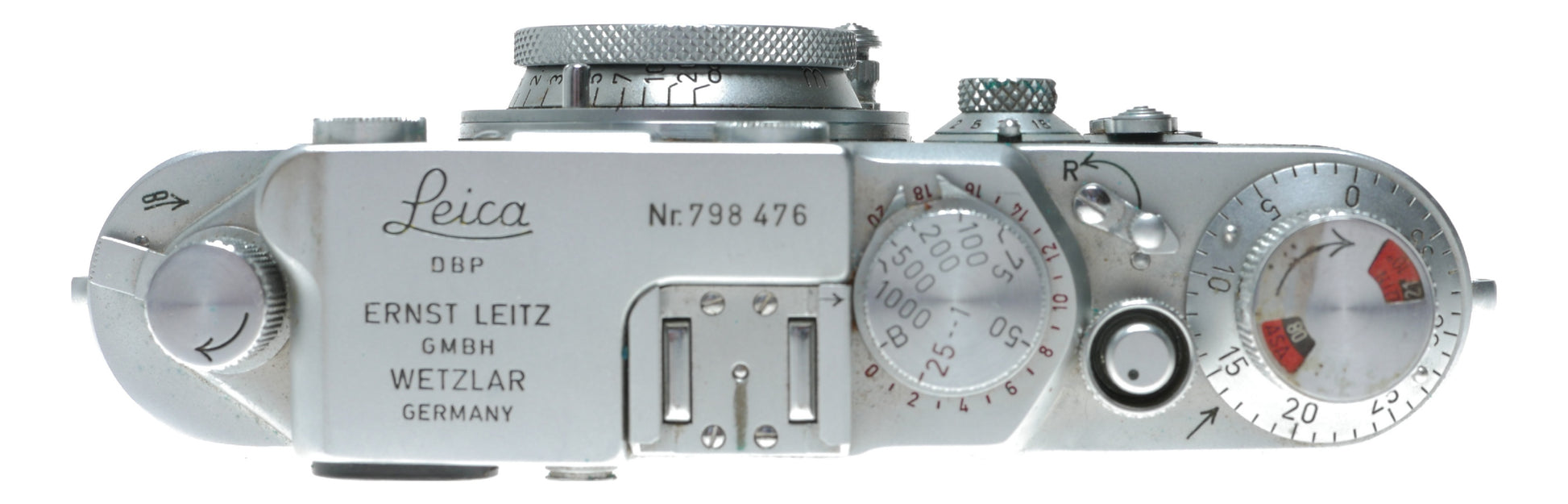 Leica IIIf self timer rangefinder Leitz Elmar 3.5/50 red scale lens