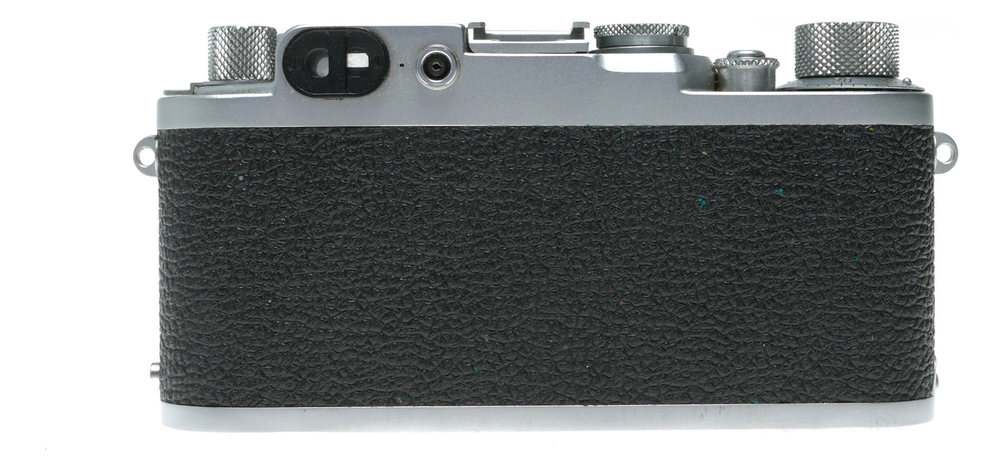 Leica IIIf self timer rangefinder Leitz Elmar 3.5/50 red scale lens
