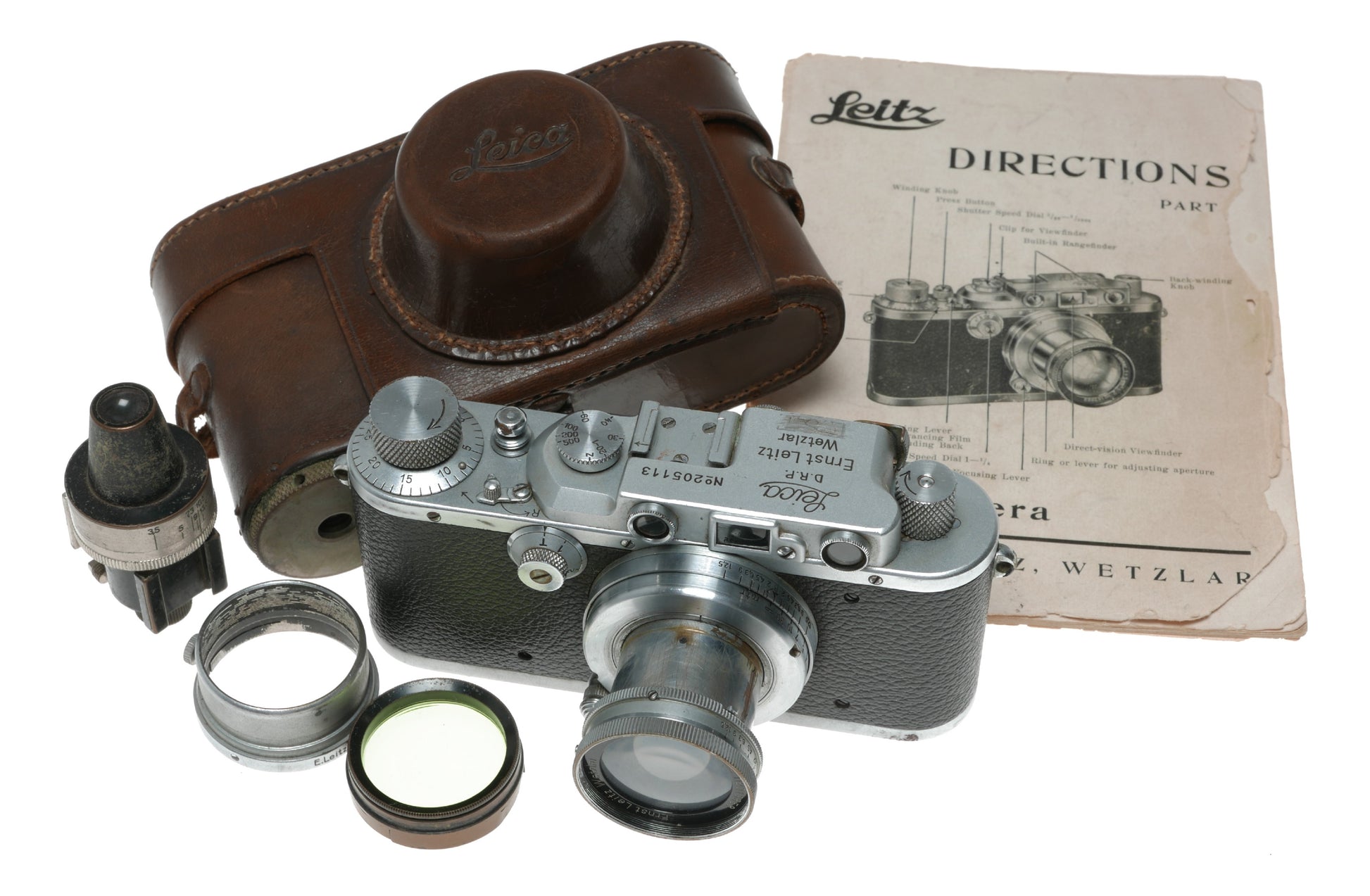 Leica III Chrome RF camera Leitz Summar 5cm 1:2 lens 2/50mm Xtras