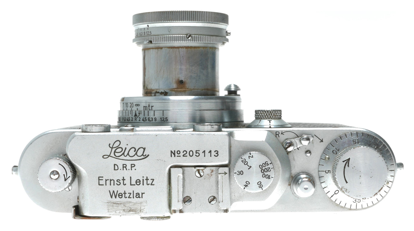 Leica III Chrome RF camera Leitz Summar 5cm 1:2 lens 2/50mm Xtras