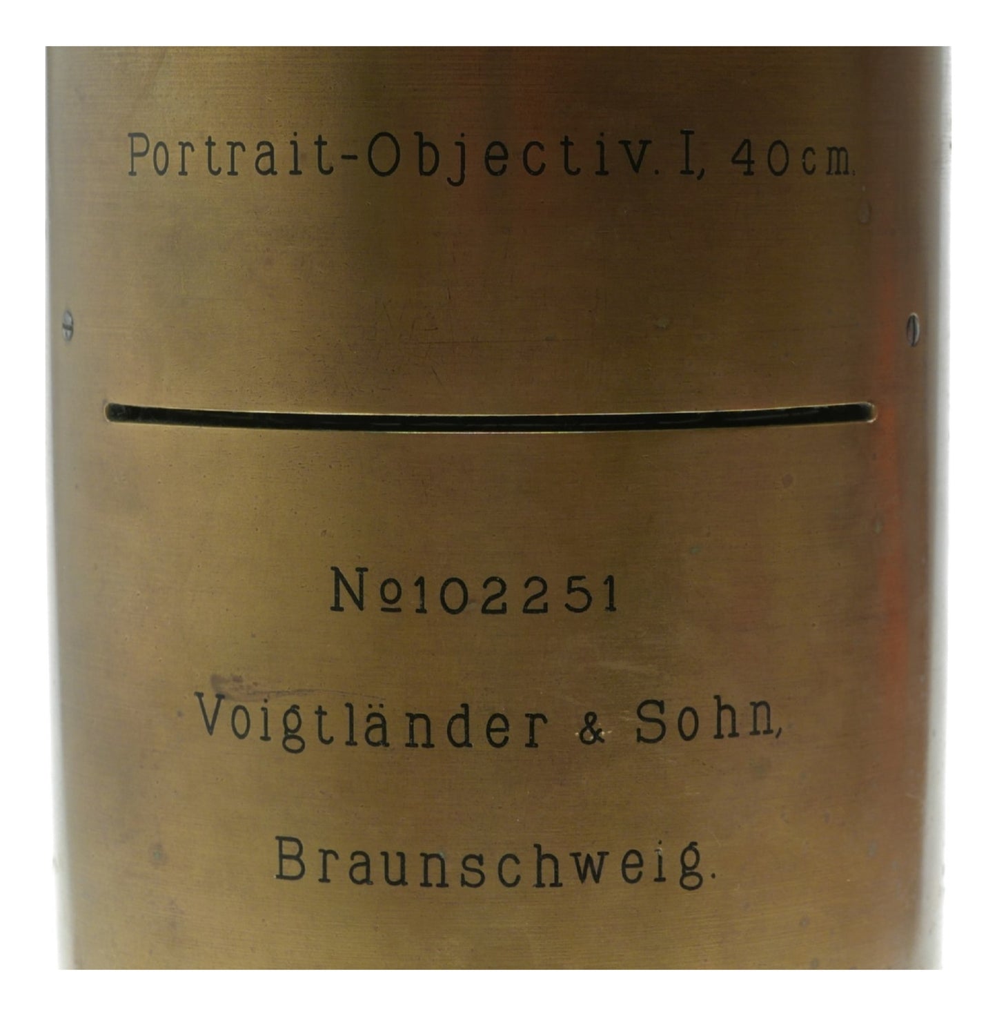 Voigtlander Portrait Objectiv I , 40cm LARGE lens Brass