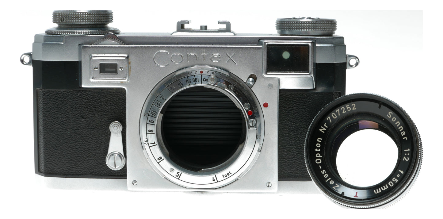 Zeiss Contax rangefinder camera with 2/50mm Sonnar 5cm f2
