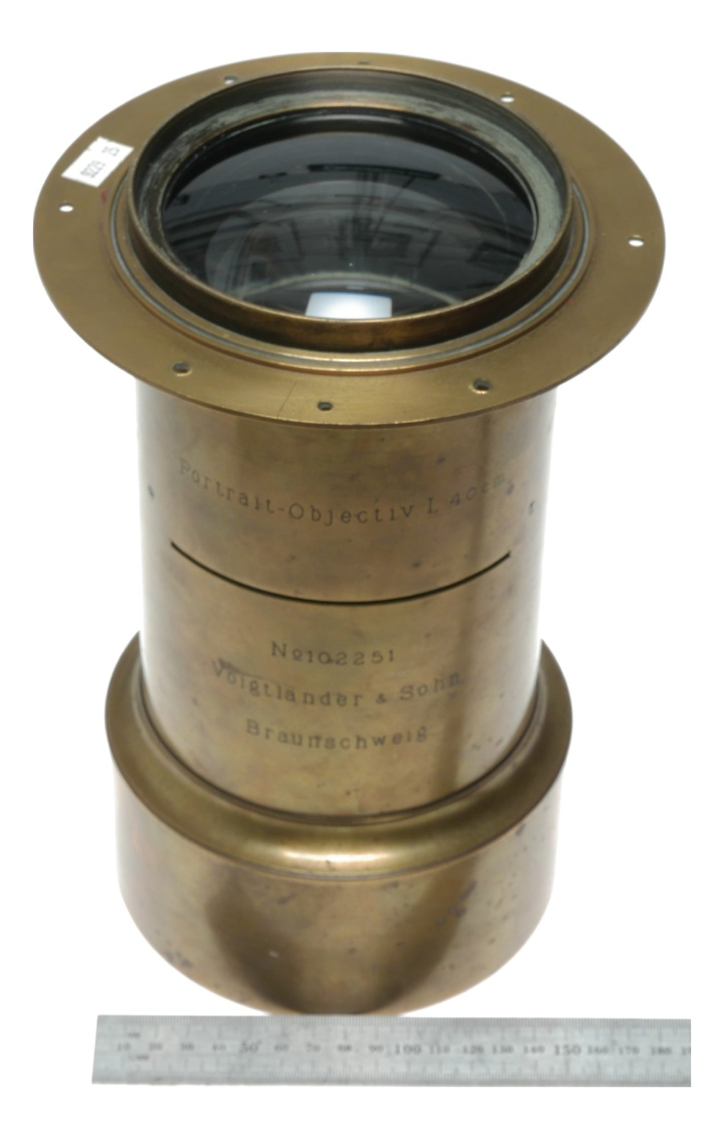 Voigtlander Portrait Objectiv I , 40cm LARGE lens Brass