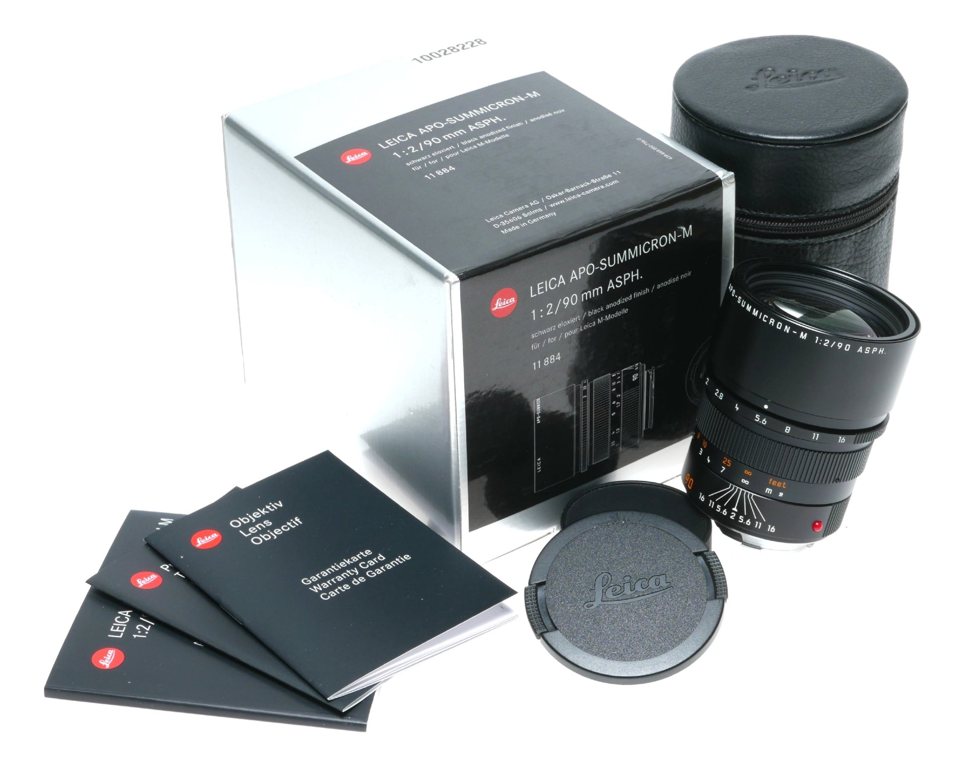 Leica Apo-Summicron-M 1:2/90mm ASPH. Box Mint 6-bit black LNIB f90 lens