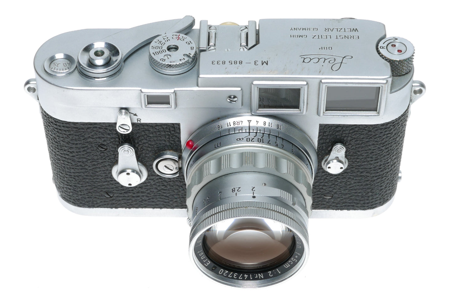 Leica M3 film camera with Summicron 2/50 prime lens Original L seal