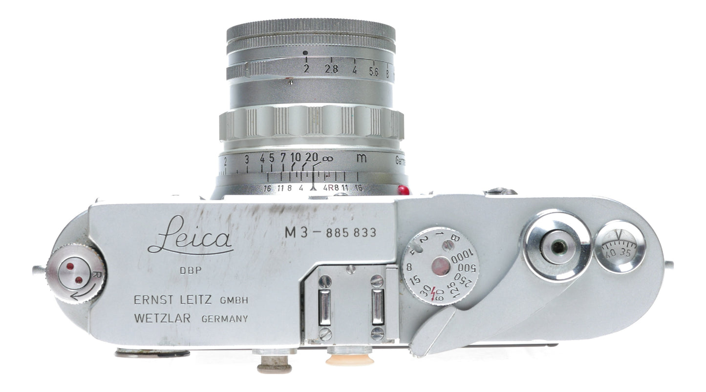 Leica M3 film camera with Summicron 2/50 prime lens Original L seal