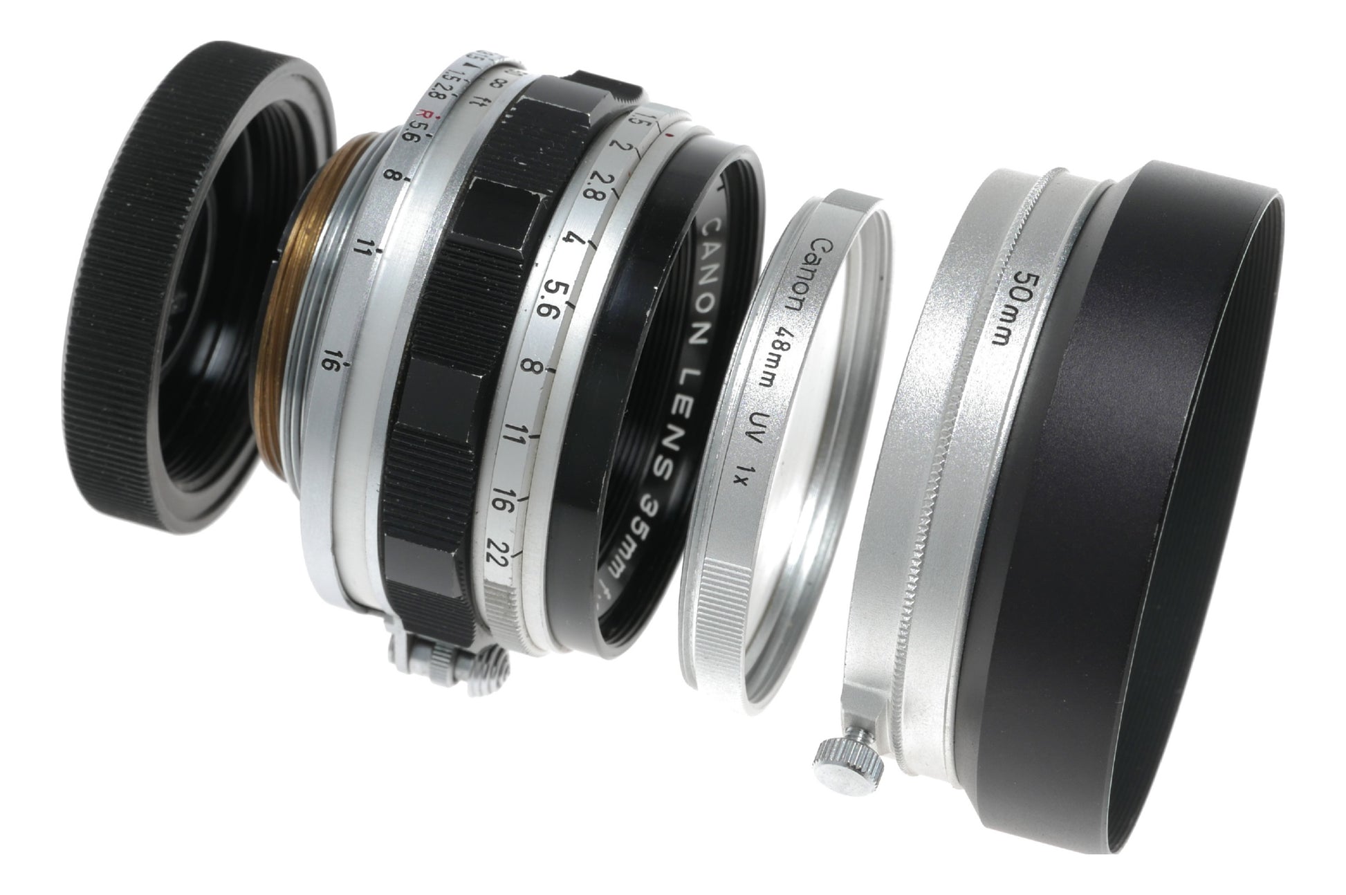 Canon Lens LTM 35mm 1:1.5 fast wide vintage M39 Leica screw mount 1.5/35