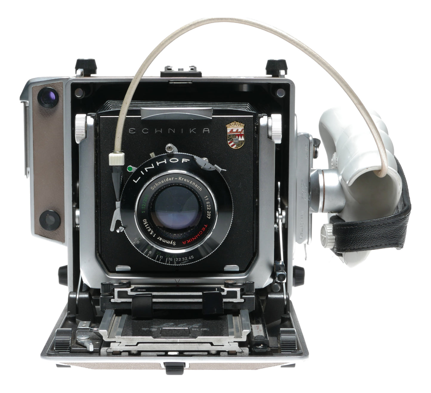 Linhof Super Technika IV 4x5 field camera Symmar 5.6/150mm lens Grip set