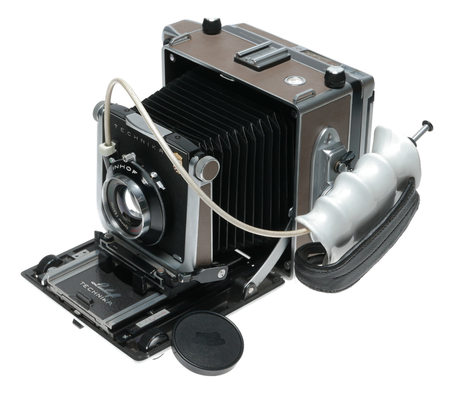Linhof Super Technika IV 4x5 field camera Symmar 5.6/150mm lens Grip set
