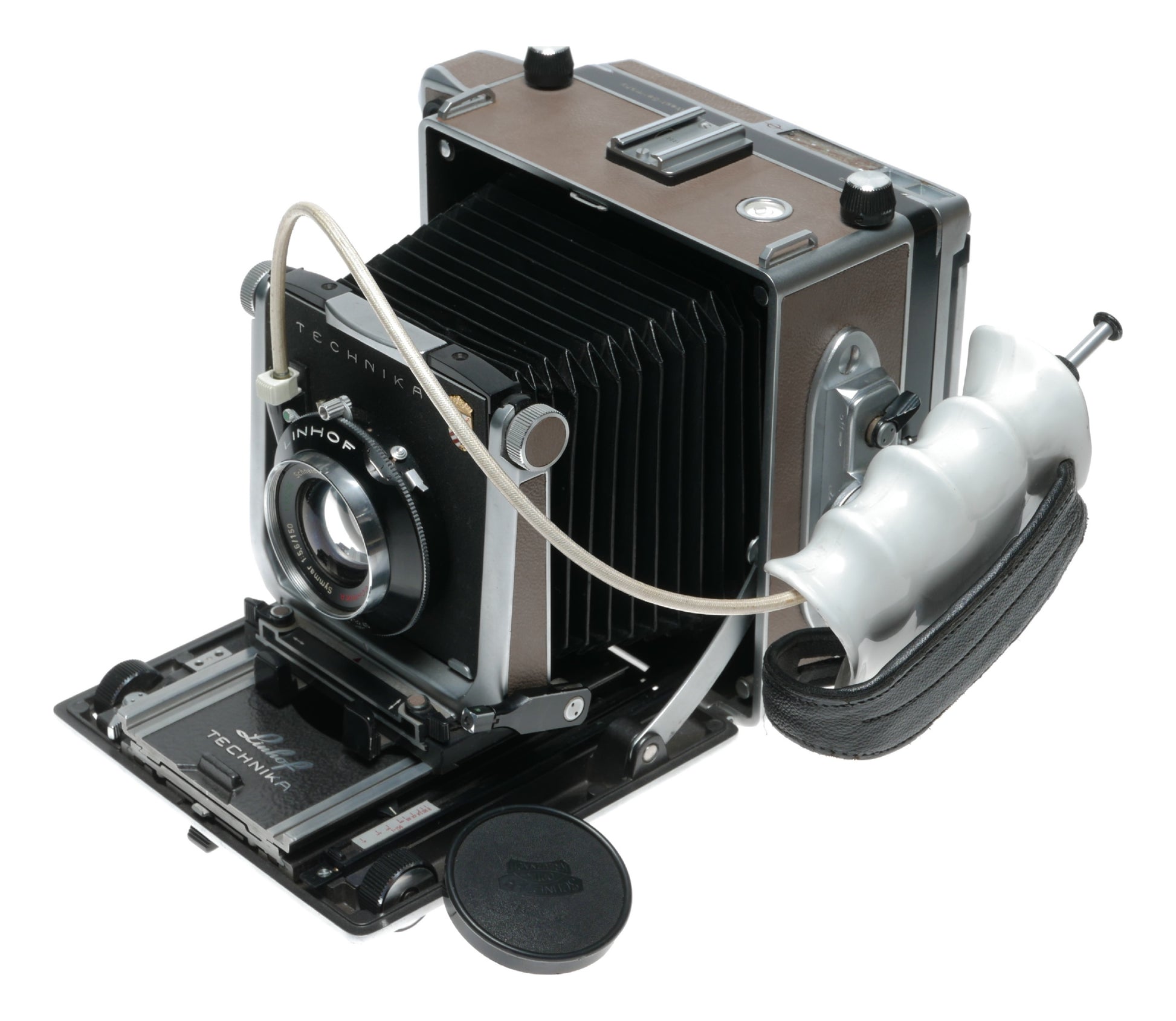Linhof Super Technika IV 4x5 field camera Symmar 5.6/150mm lens Grip set