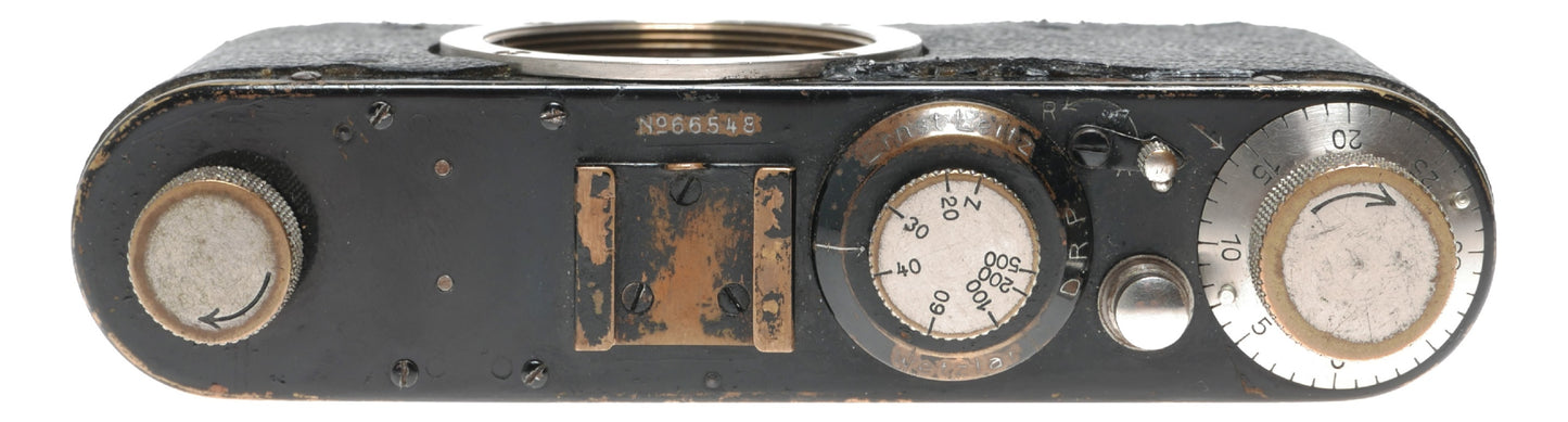 Leica I Standard Black paint #66548 35mm film camera vintage body only