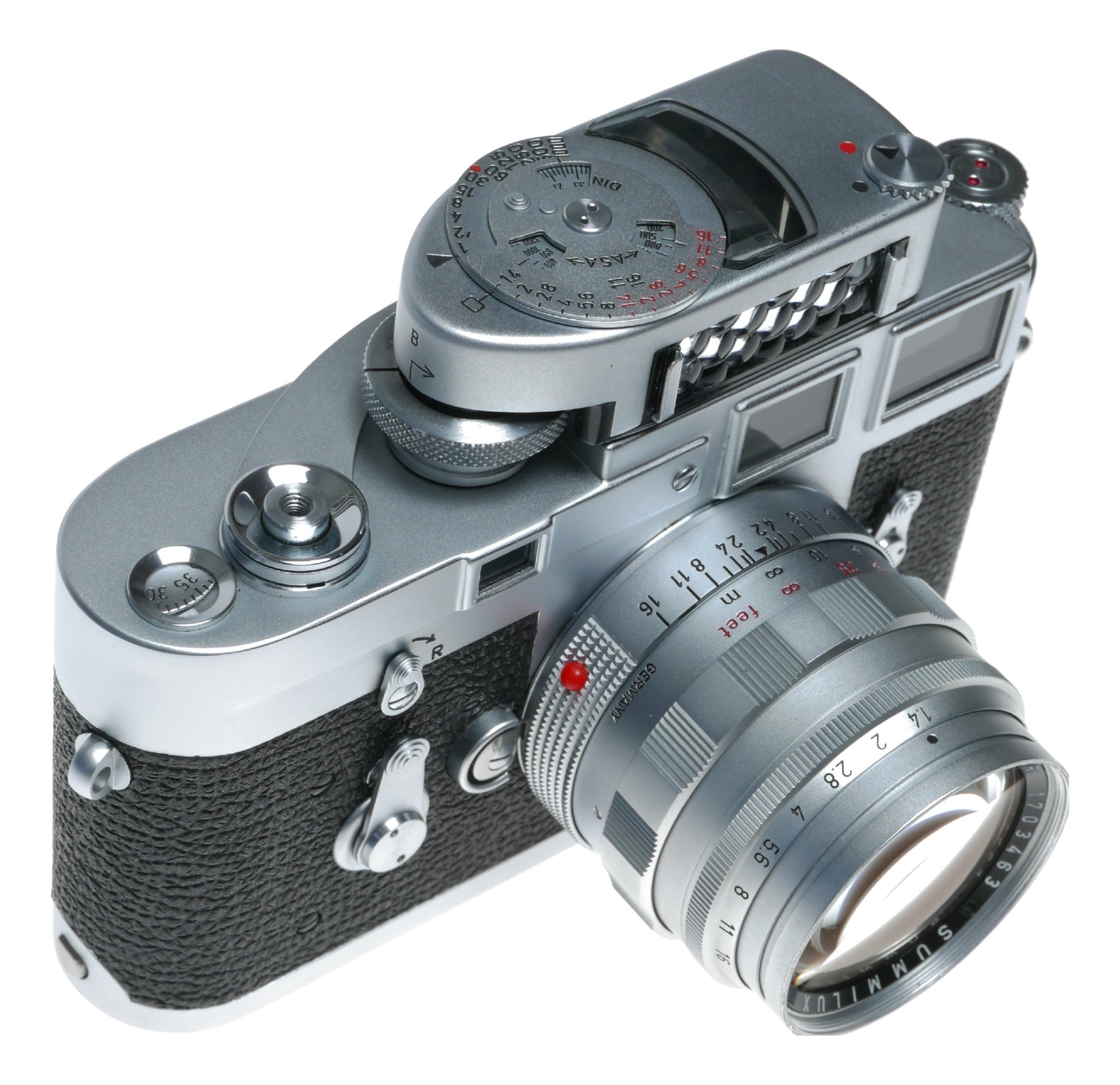 Leica M3 Summilux 1.4/50mm rare chrome lens cased set Top Notch