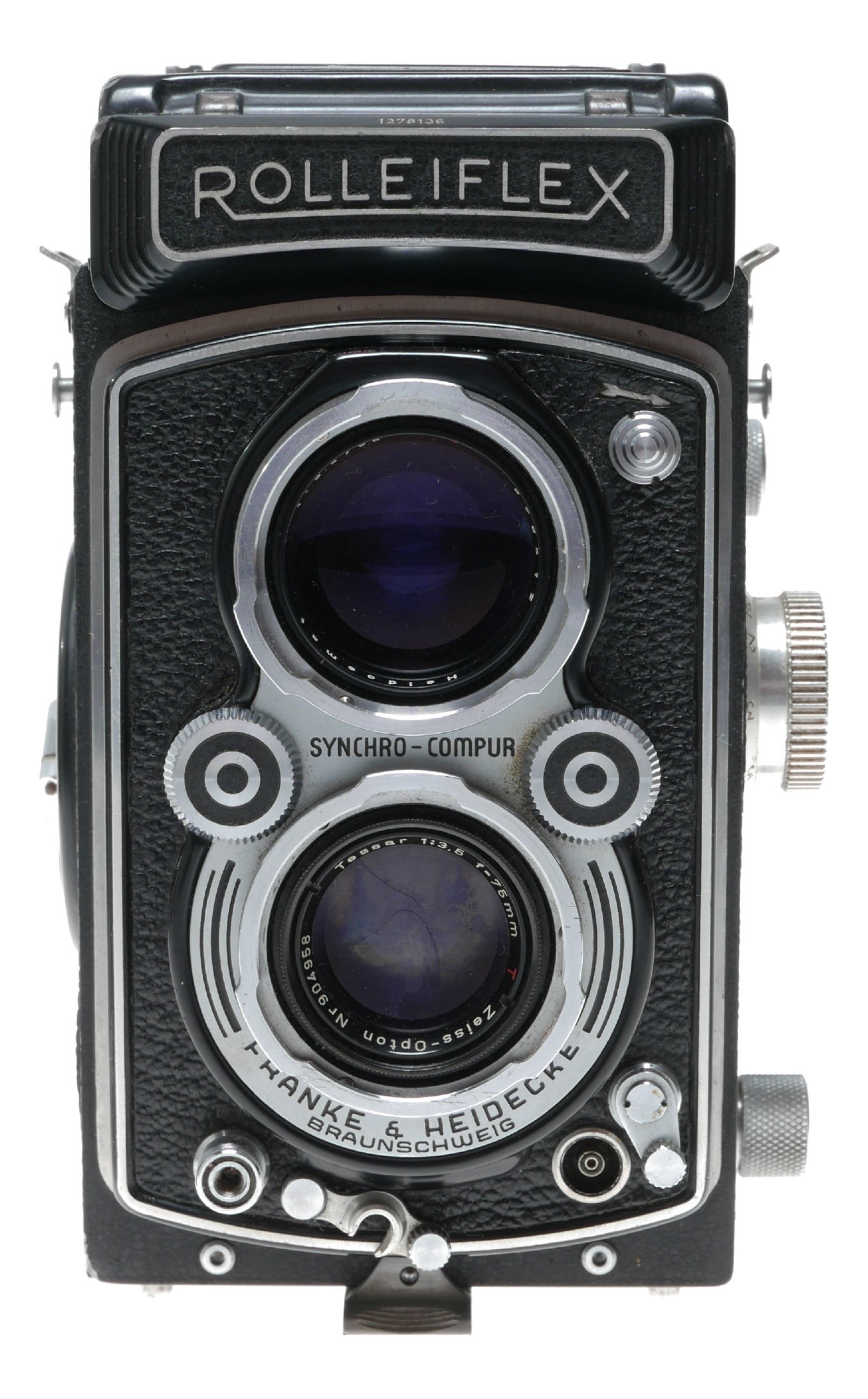 Rolleiflex TLR medium format film camera Tessar 3.5/75mm Zeiss-Opton T