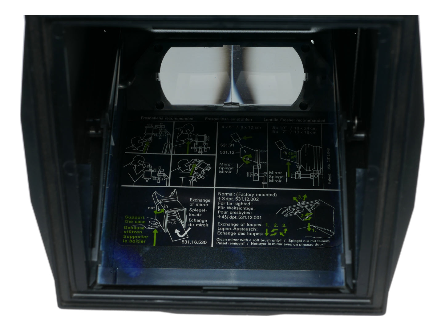 Sinar Boxed binocular Reflex viewfinder fits P, P2 531.12 accessory