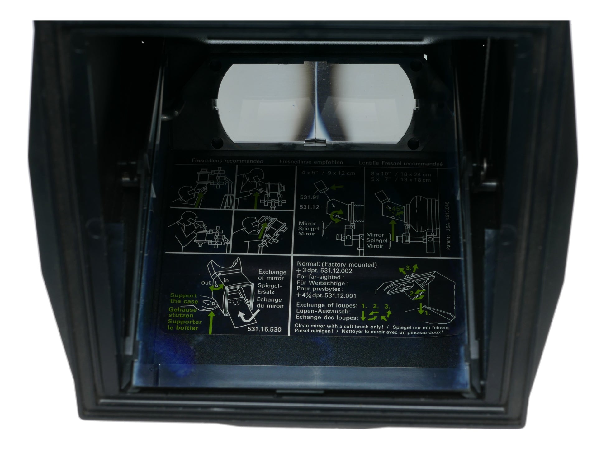 Sinar Boxed binocular Reflex viewfinder fits P, P2 531.12 accessory