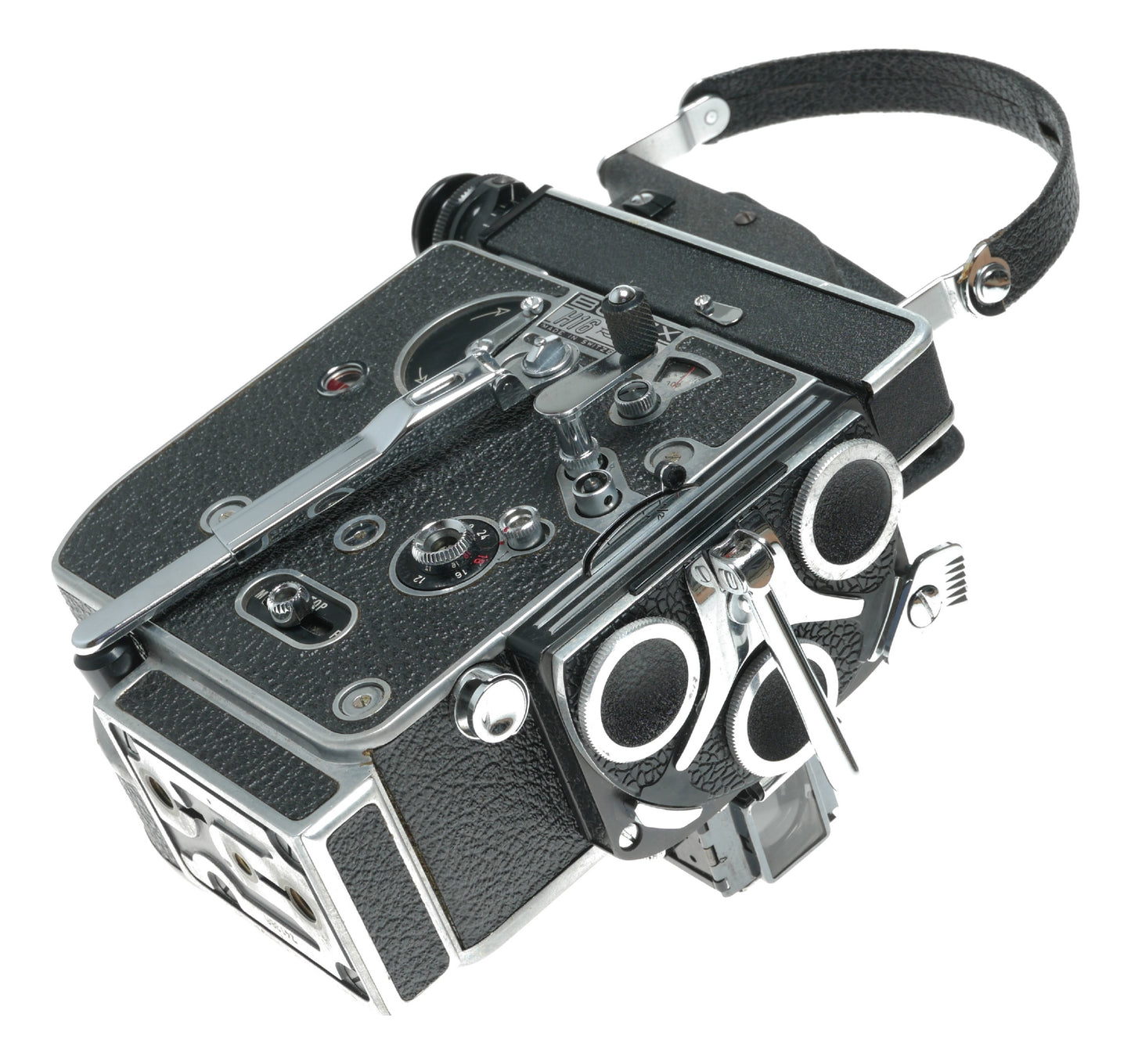 Bolex H16 Rex 5 film 16mm movie camera body 3 lens rotating turret