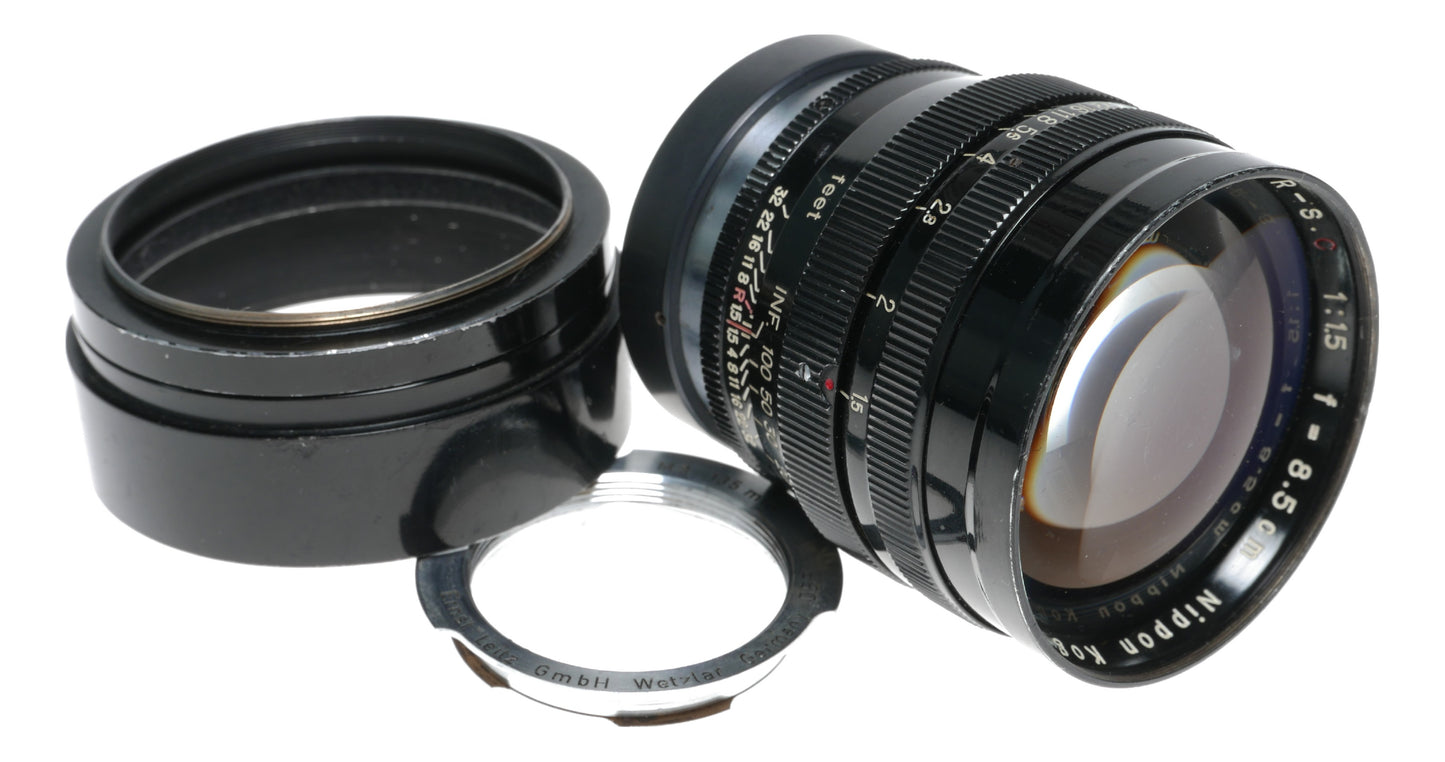 Nikkor-S.C 1:1.5 f=8.5cm Nikon Kogaku Leica M39 mount 1.8/85mm RARE
