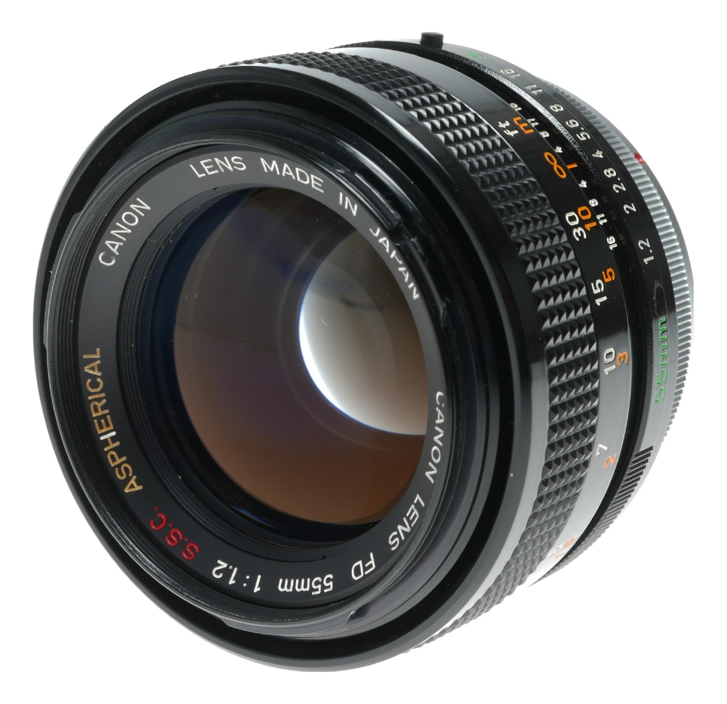 Canon Lens FD 55mm 1:1.2 S.S.C ASPHERICAL Rare beautiful coatings