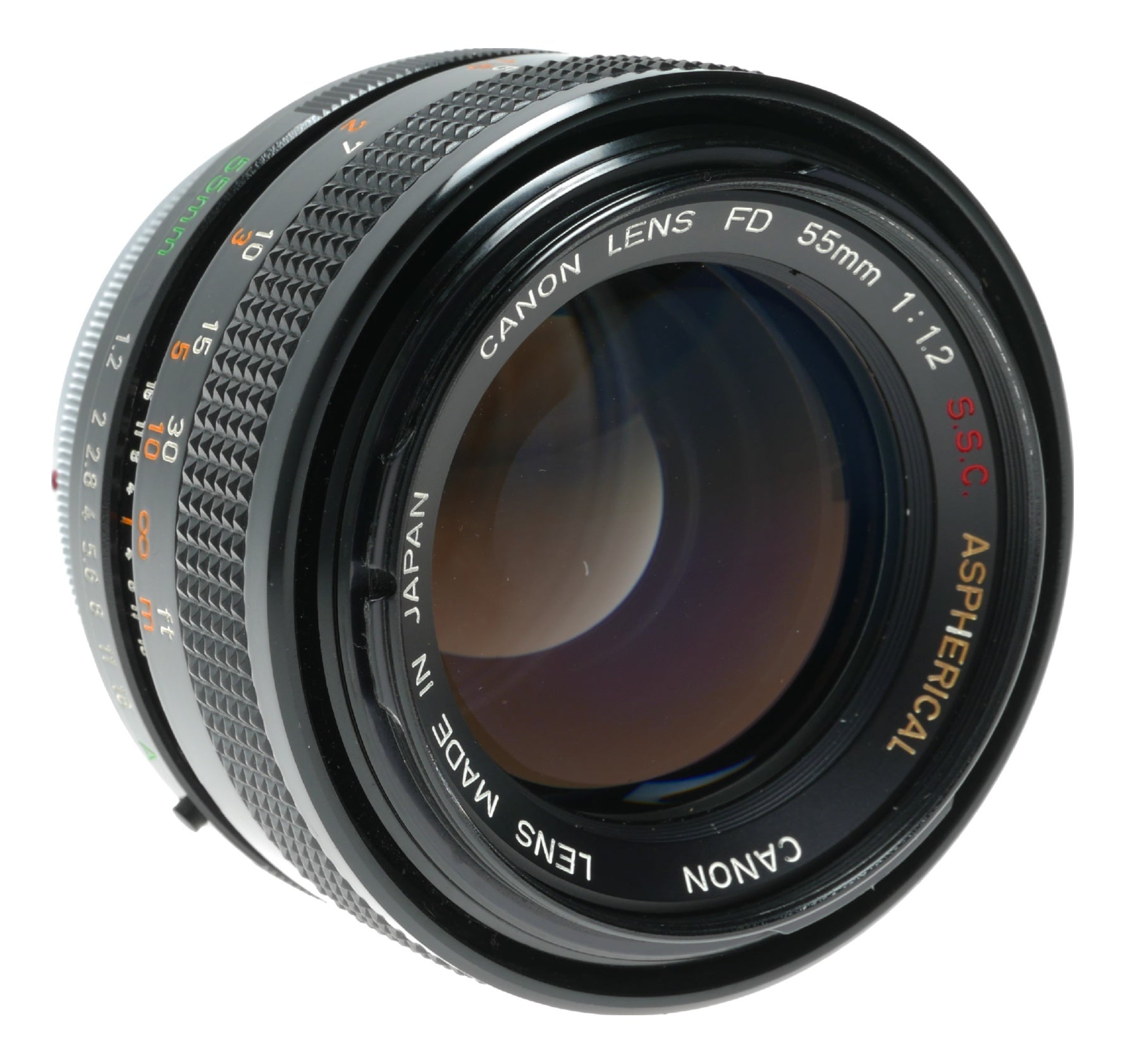 Canon Lens FD 55mm 1:1.2 S.S.C ASPHERICAL Rare beautiful coatings