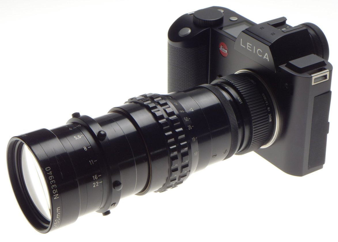Kinoptik 1:2.5 f=150mm Apochromat tele camera lens 2.5/150mm Cameflex hood CLA'd