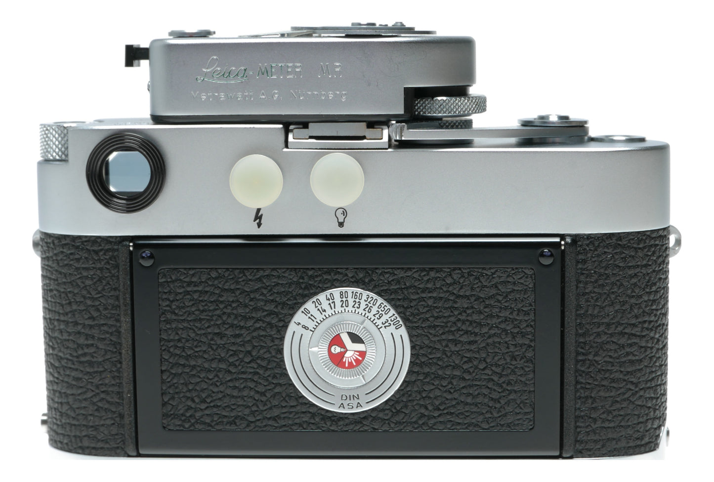 Leica M3 film camera Summicron 2/50 vented hood meter case pristine