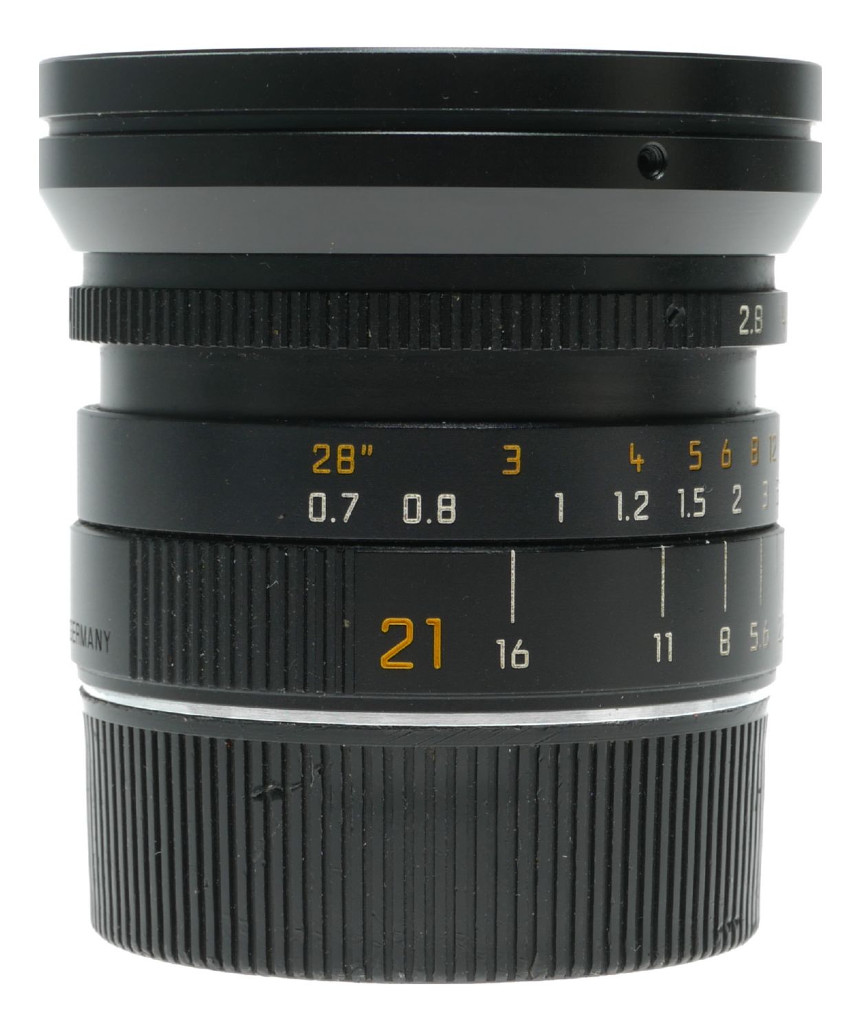 Leica Elmarit-M 1:2.8/21 mm ASPH. 11135 E55 boxed 6-bit hood caps