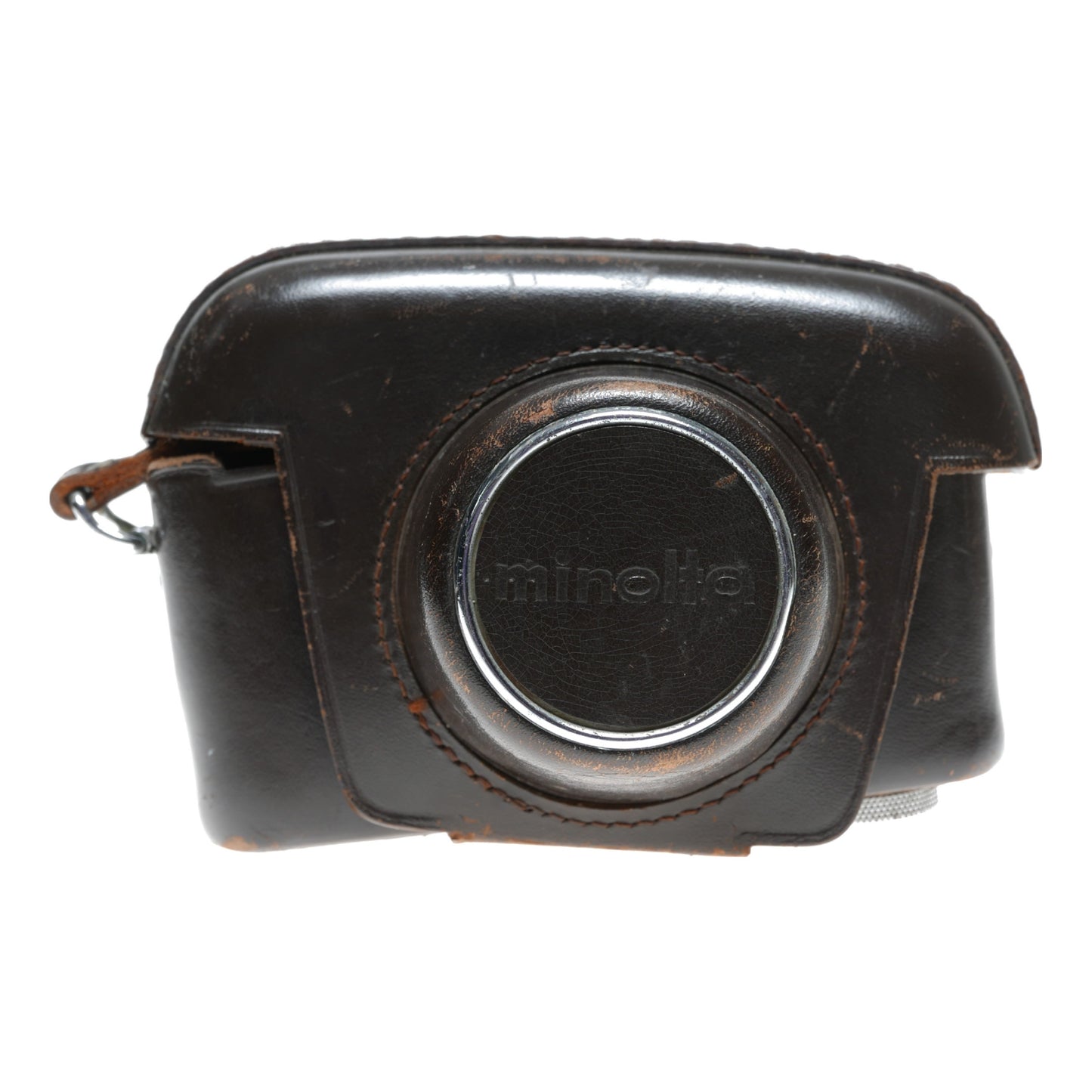 Minolta rangefinder vintage film camera antique leather case with strap