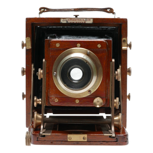 J.Lancaster 1899 BB Instantograph Wood 1/4 Plate Camera Brass Lens