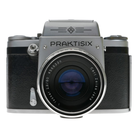 KW Praktisix SLR Film Camera 6x6 Carl Zeiss Tessar 2.8/80