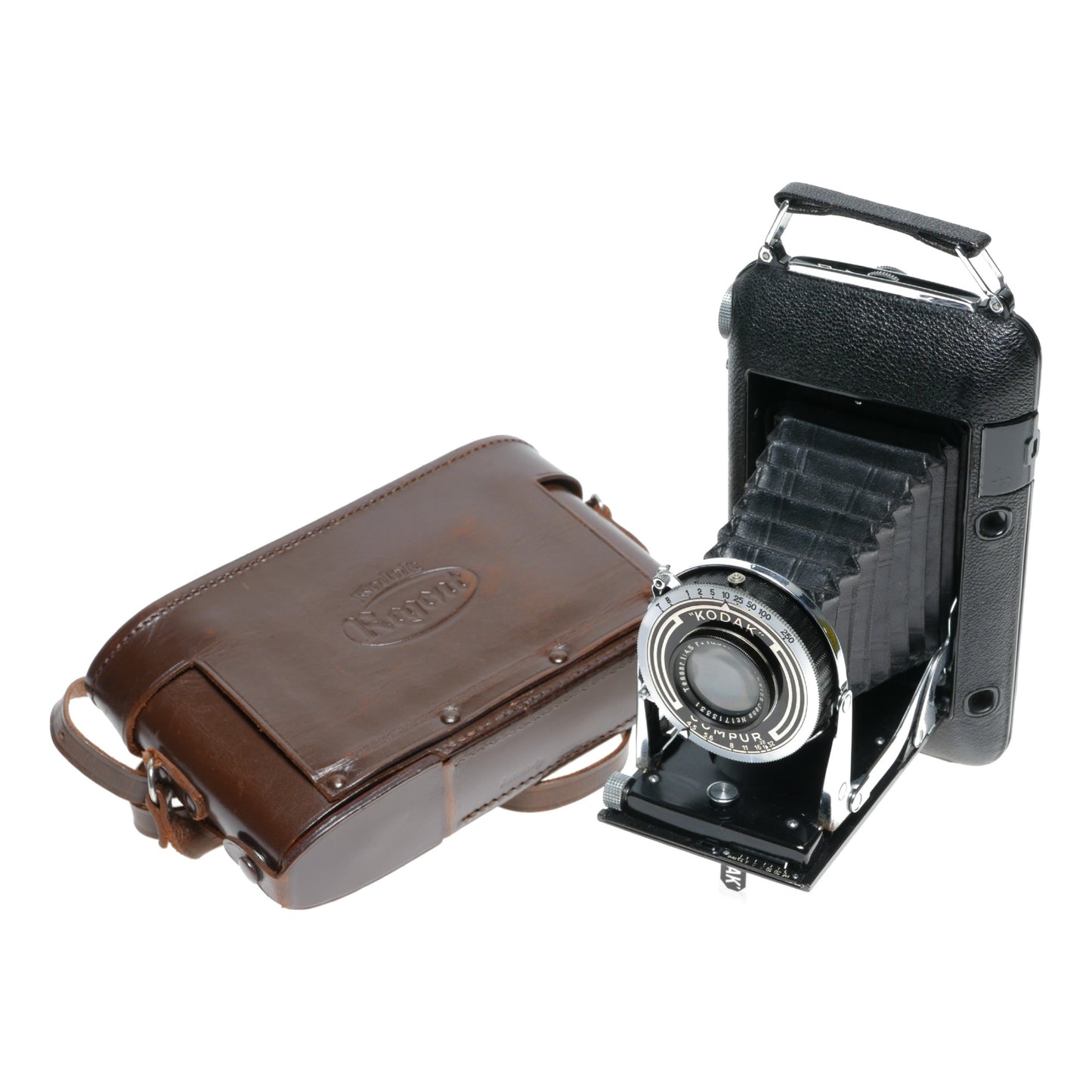 Kodak Regent Folding RF Film Camera Zeiss Tessar 1:4.5 f=10.5cm Case