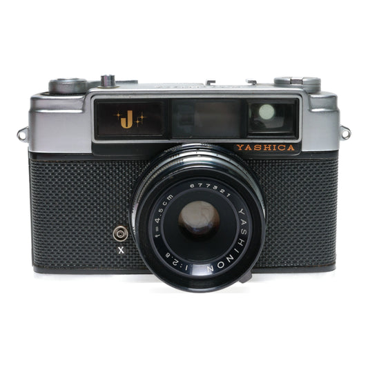 Yashica J 35mm Film Rangefinder Camera Yashinon 1:2.8 f=4.5cm Case