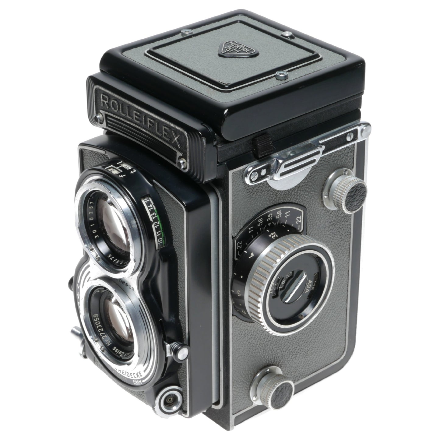 Rolleiflex T Model 1 Grey TLR Film Camera Carl Zeiss Tessar 1:3.5/75