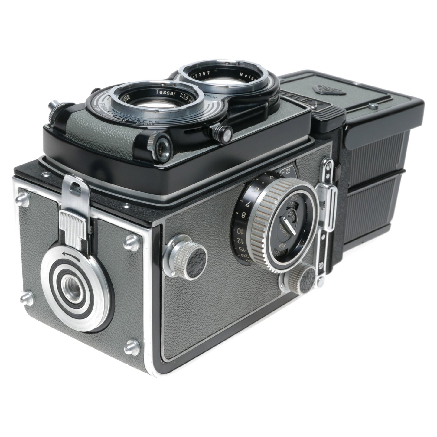 Rolleiflex T Model 1 Grey TLR Film Camera Carl Zeiss Tessar 1:3.5/75