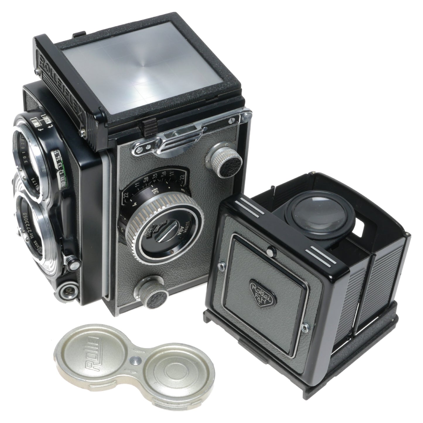 Rolleiflex T Model 1 Grey TLR Film Camera Carl Zeiss Tessar 1:3.5/75