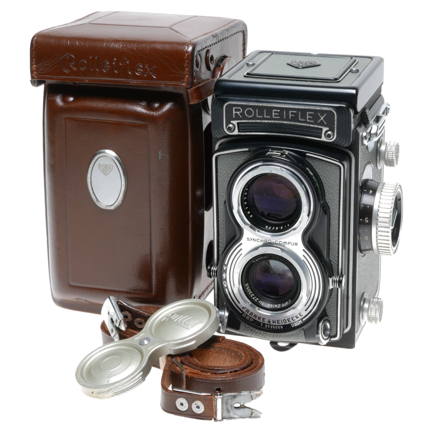 Rolleiflex T Model 1 Grey TLR Film Camera Carl Zeiss Tessar 1:3.5/75