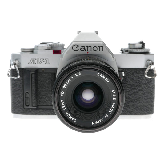 Canon AV-1 35mm Film SLR Camera FD 1:2.8 28mm Wide Angle