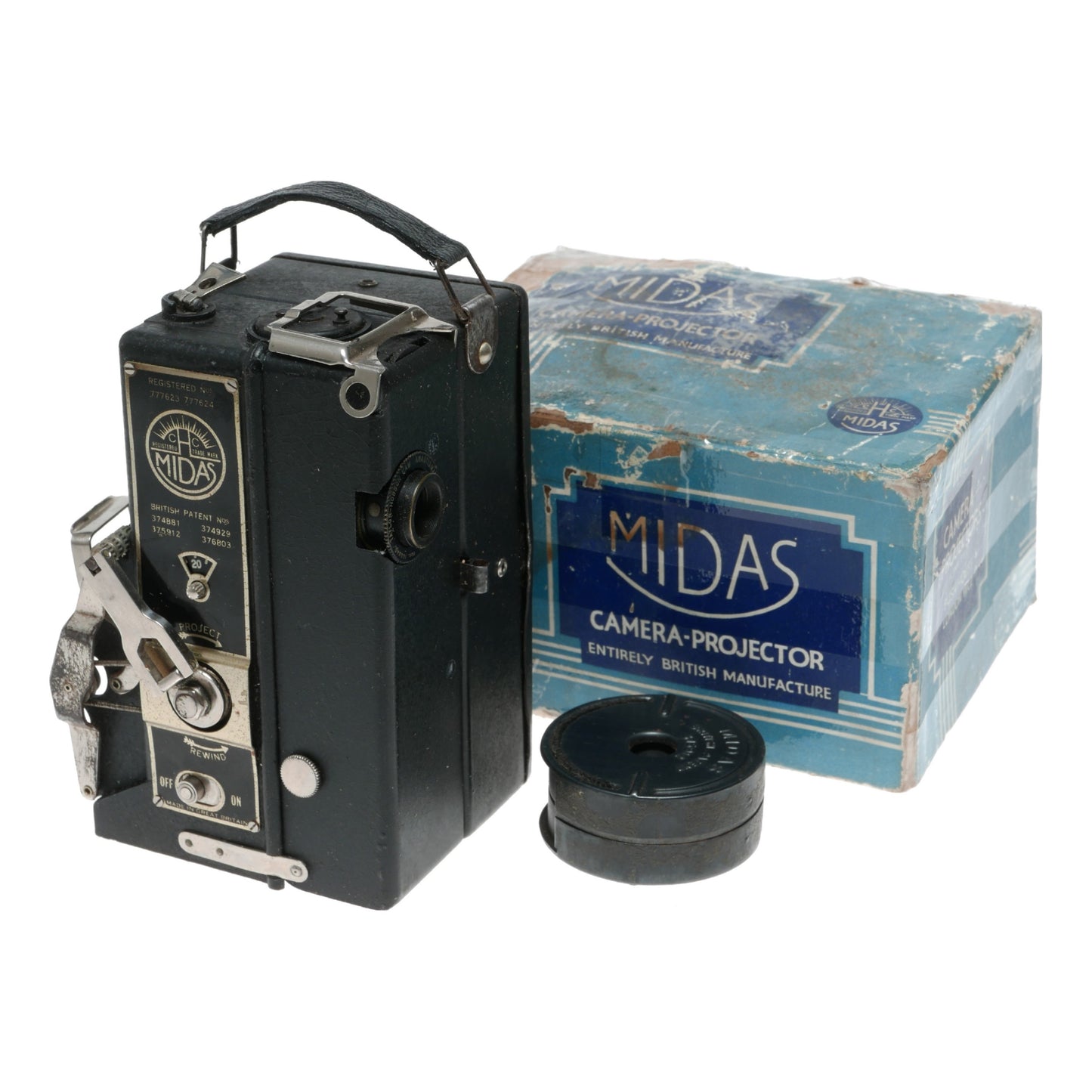 Midas 9mm Movie Camera Cine Projector Taylor Hobson f2.5 in Box