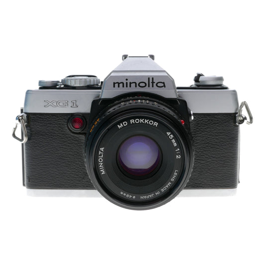 Minolta XG1 35mm Film SLR Camera MD Rokkor 1:2/45