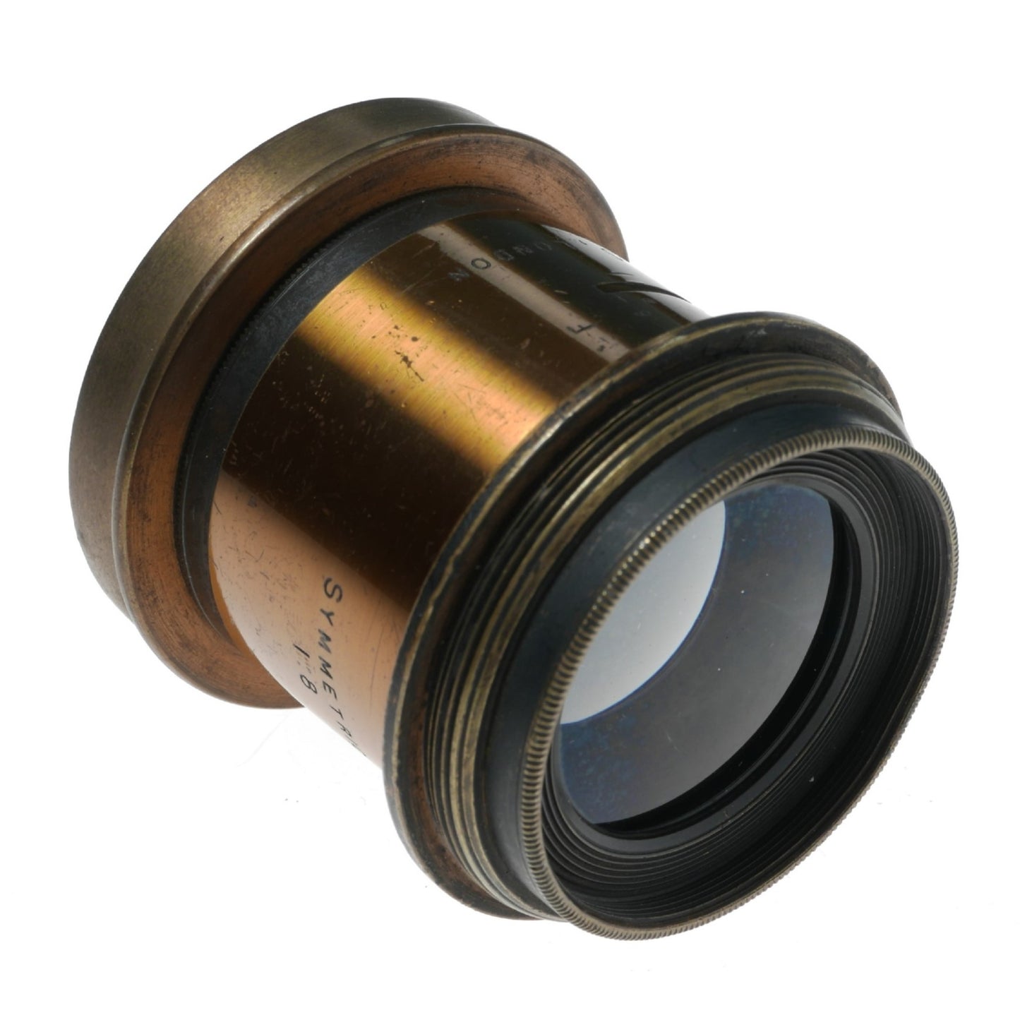 Ross Symmetric Anastigmat 1:8 F:9 In. Plate Bellows Camera Brass Lens