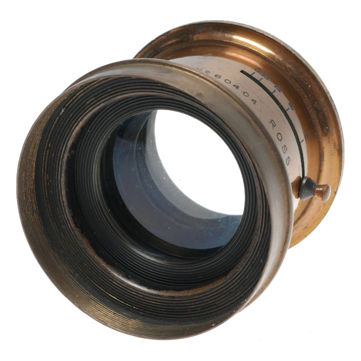 Ross Symmetric Anastigmat 1:8 F:9 In. Plate Bellows Camera Brass Lens