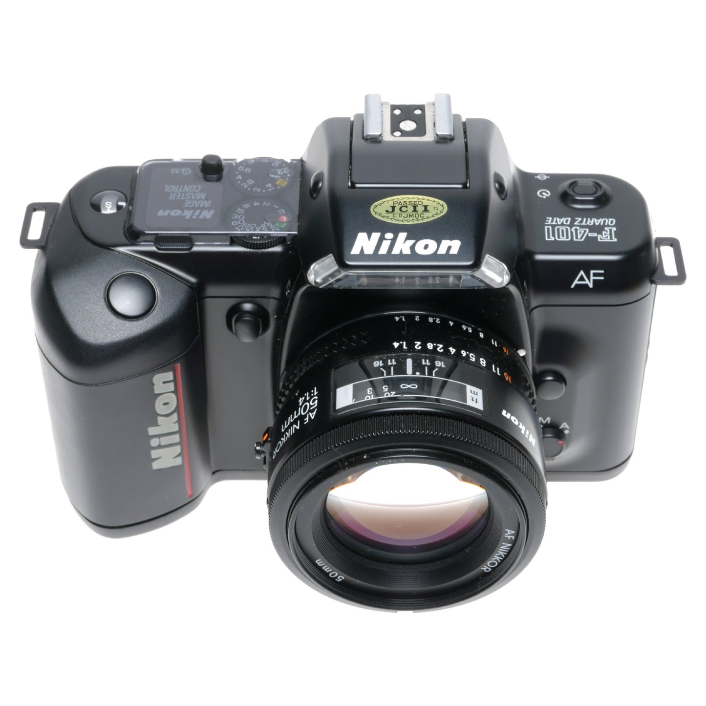 Nikon F-401 AF Quartz Date Film SLR Camera 1.4/50mm 3.5-4.5/28-85mm Zoom Lens