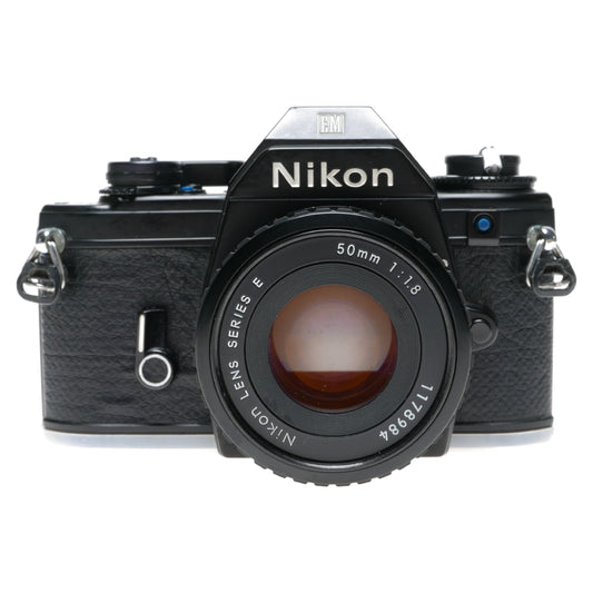 Nikon EM 35mm SLR Film Camera Series E Lens 1.8/50