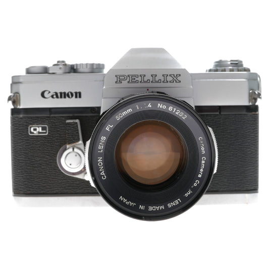 Canon Pellix QL 35mm SLR Film Camera FL 50mm 1:1.4 Lens