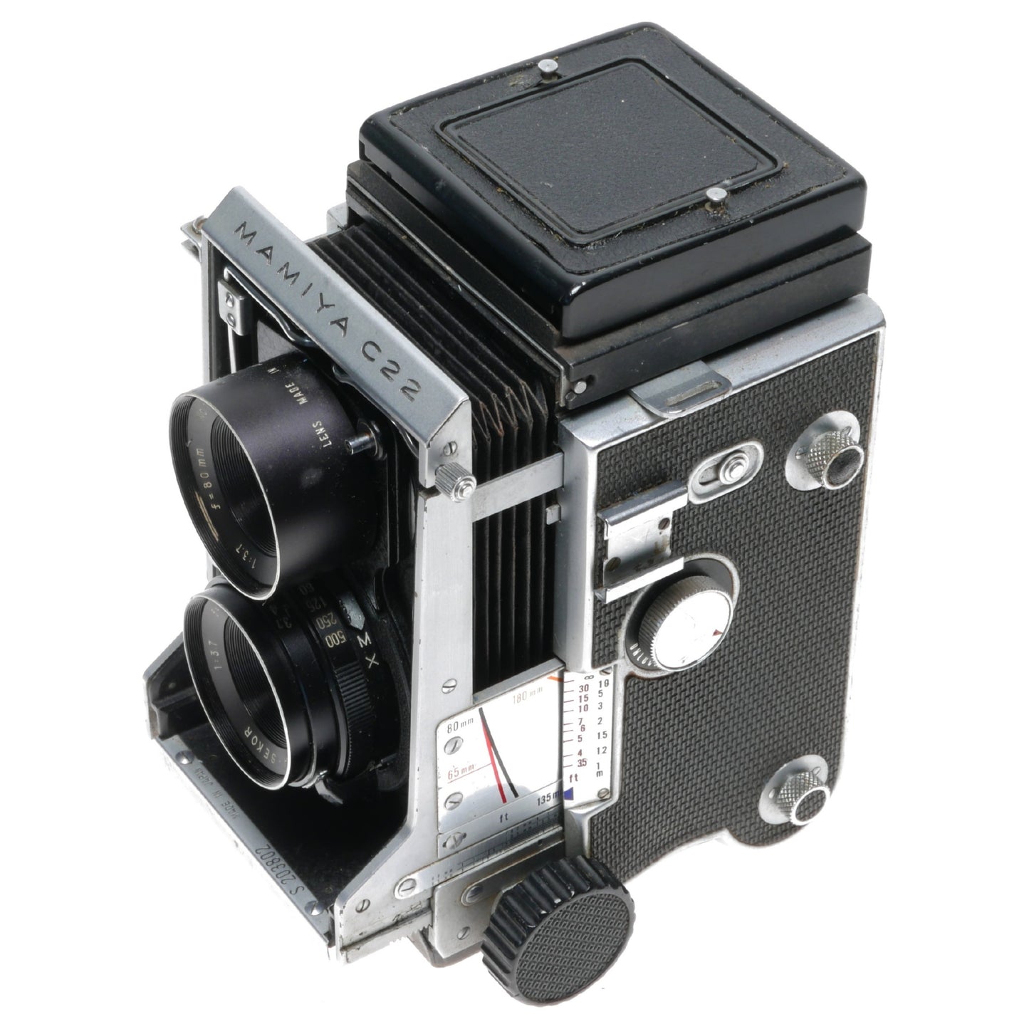 Mamiya C22 Professional TLR Bellows Film Camera Sekor 3.7/80mm